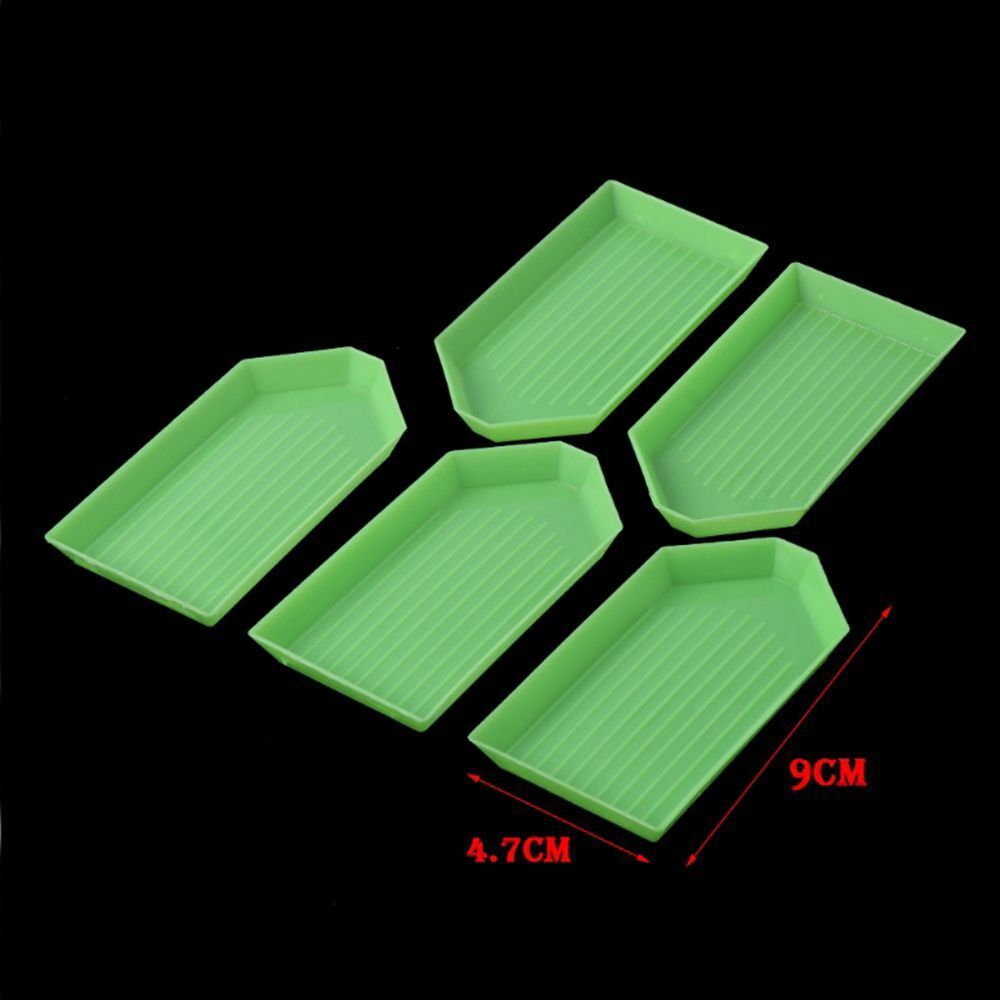 New Green Embroidery 5D Acrylic Diamond Painting Plastic Point Drill Tray Plate