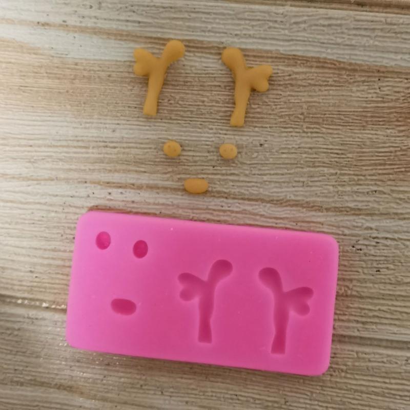 Silicone Mold Vivid Buckhorn Chocolate Candy Mold Polymer Craft Art DIY Molds