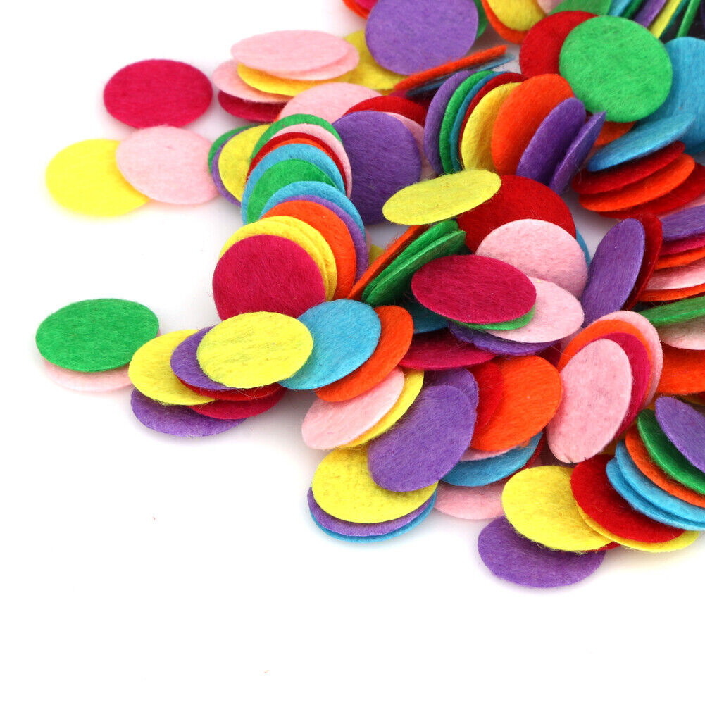 1000pcs DIY 1.5CM Round Felt Fabric Pads Accessory Patches Circle Fabric Fl