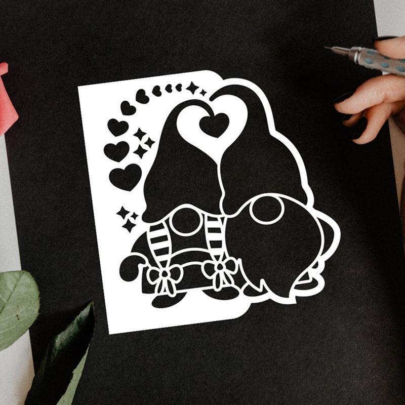 Valentine's Day Gnome Metal Cutting Dies Stencil DIY Scrapbooking Album Paper