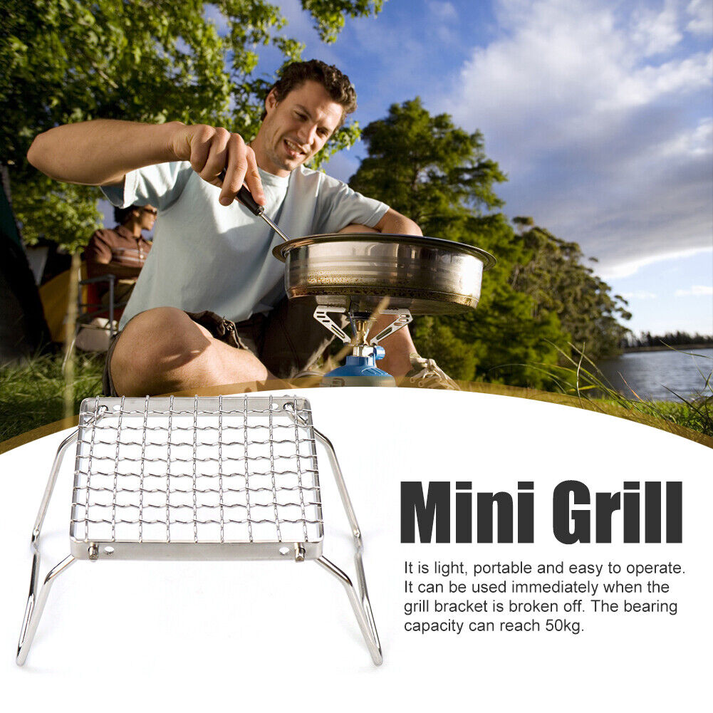 Mini Portable Steel Stove Foldable Barbecue BBQ Grill Outdoor Picnic Tool