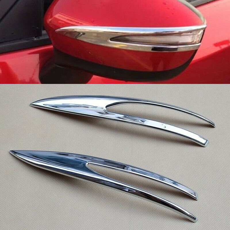 Pair Fit for Mazda CX3 CX5 Side Rear View Wing Mirror Trim Strip Cover Decor