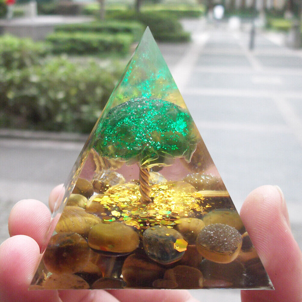 Crystal Energy Generator Orgone Pyramid Spiritual Heal Orgonite Stone (E)
