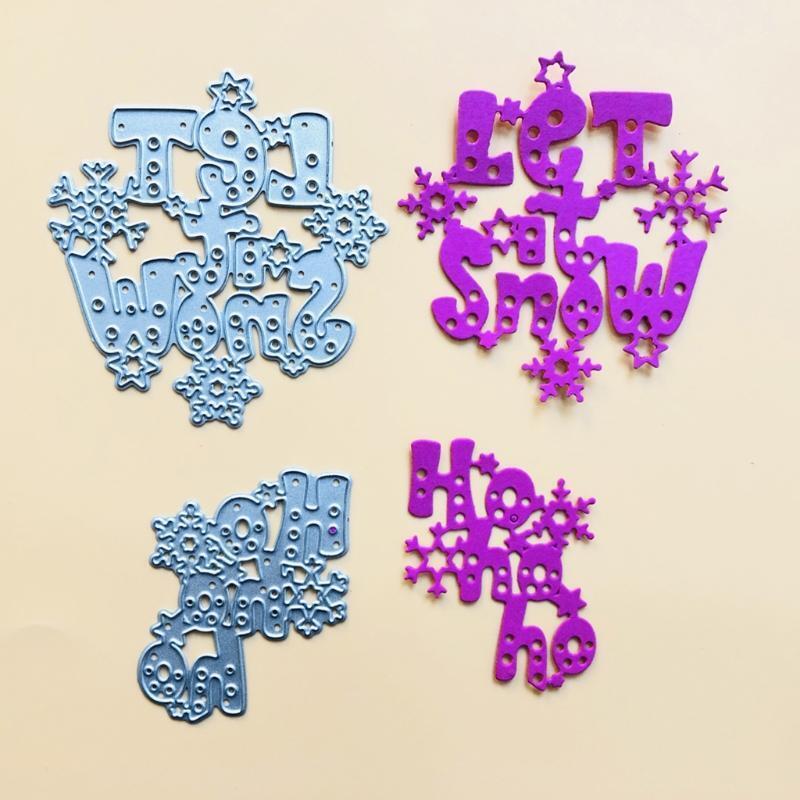 Let It Snow Metal Cutting Dies Stencil Scrapbooking DIY Album Stamp Paper Card