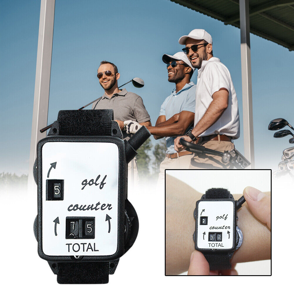 Manual Counting Outdoor Golf Club Stroke Score Counter with Wristband Band
