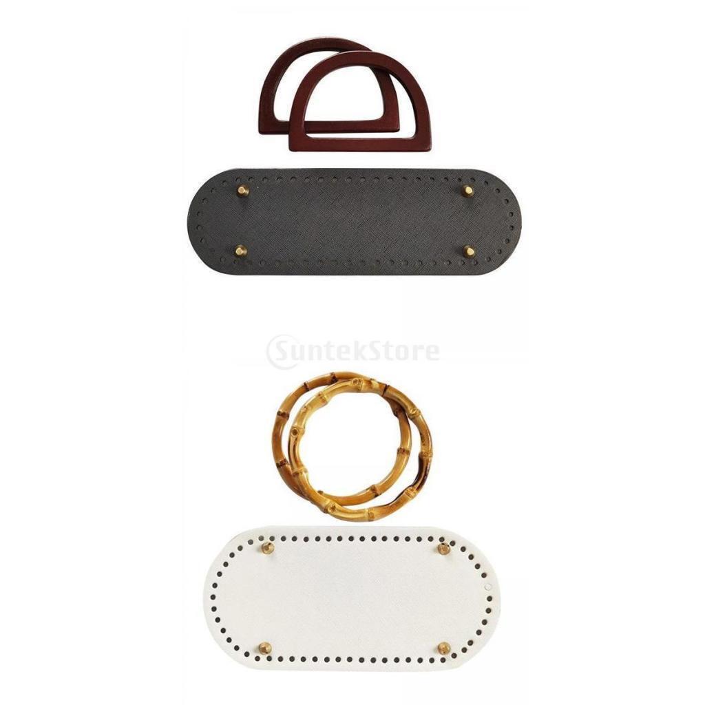 2 Pieces DIY Knitting Shoulder Bags Nail Bottom Mat Pad Insert Bag Supplies