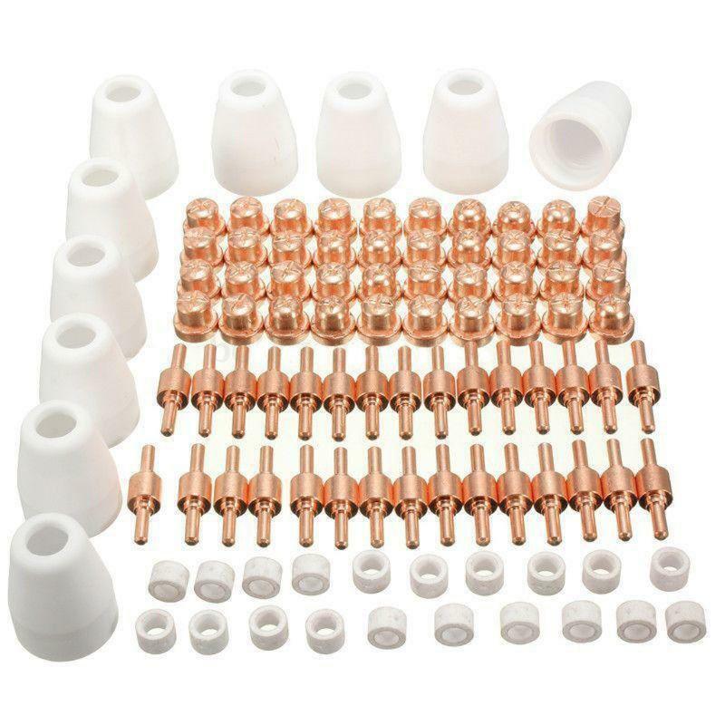 100 Pcs 40A / PT-31 Air Plasma Cutter Cutting Nozzles Electrode Tip Torch Kits