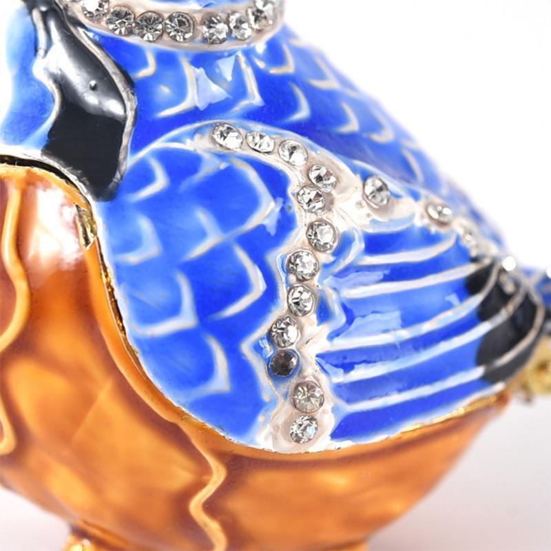 Enameled Trinket Box Collectable Wedding Jewelry Ring Organizer Gift for Friend