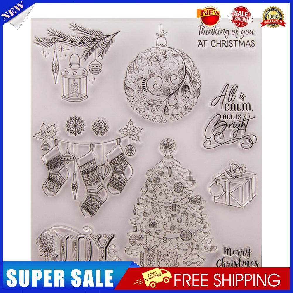 Christmas Ornaments DIY Scrapbook/Photo Album Craft Silicone Clear Stamps