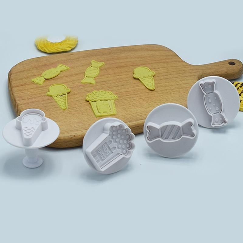 Biscuit Stamper Biscuit Cutter Cookie Cutters Plastic Material for DIY Baking