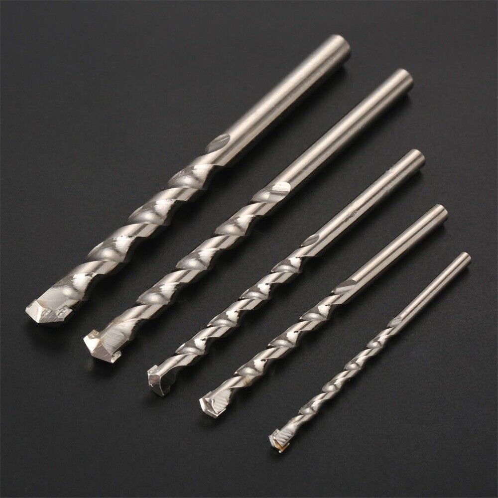 5Pcs 4-10mm Masonry Marble Stone Wall Drill Durable Wood Metal Drilling Bit Set
