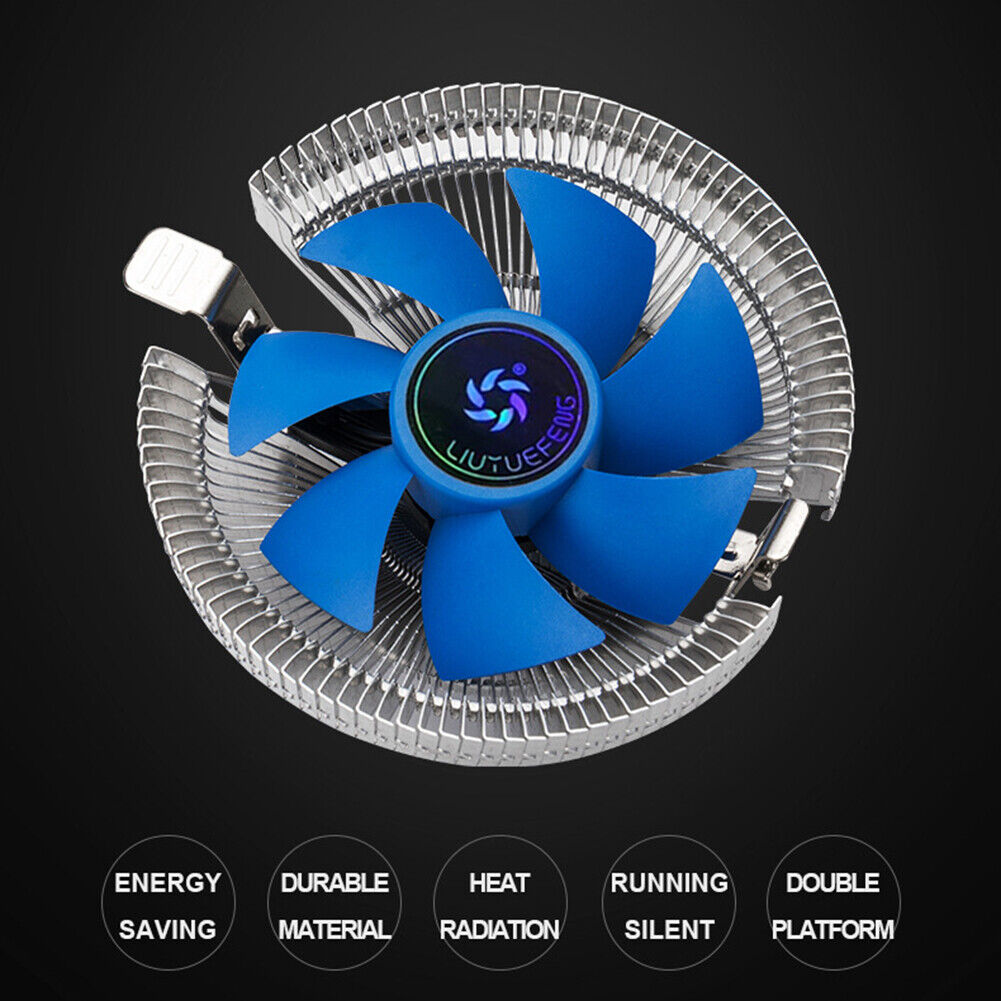 CPU Cooler for LGA 775/1150 1151 3 Pin 1800RPM Fan Cooling Silent Radiator