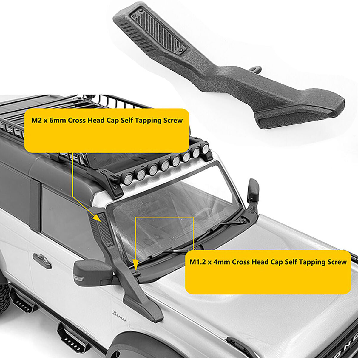 Water Hose Wading Hose High Position Air Intake RC Car for Trx-4 Ford BRONCO