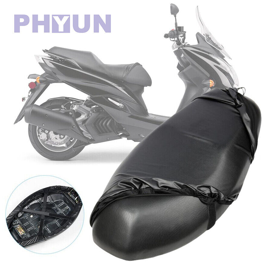 1pc L Size Black Waterproof Dust UV Motorcycle Seat Cushion Seat Cover Protector