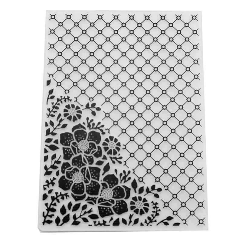 Flower Embossing Folders 5 x 7 Inch Plastic Template Craft Card for Making Cards