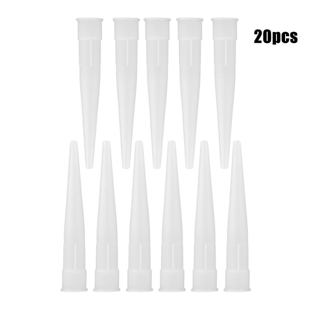 Caulking Nozzle Glass Glue Tip Sealant Finisher Grout Seam Tools (20pcs)