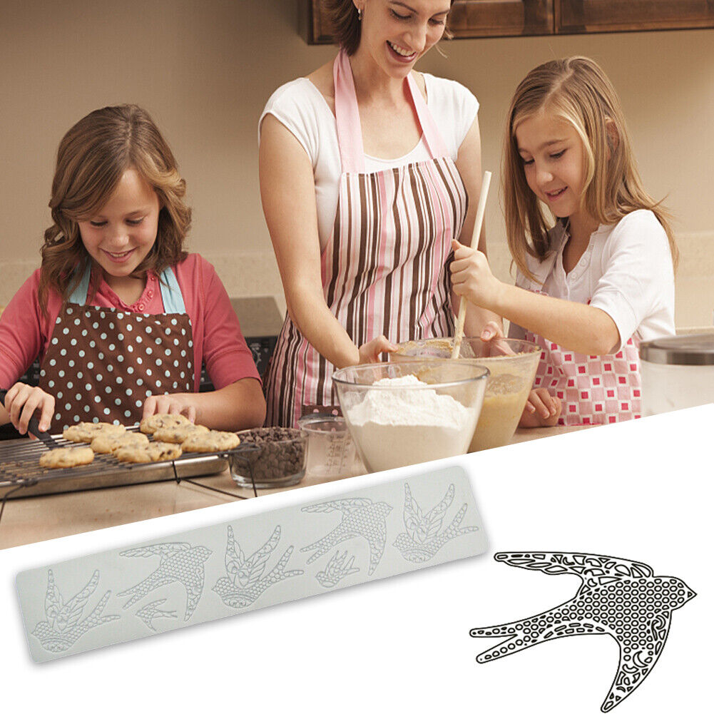Lace Silicone Sugarcraft Mold Fondant Mat Pastry Cake Decorating Tools (C)