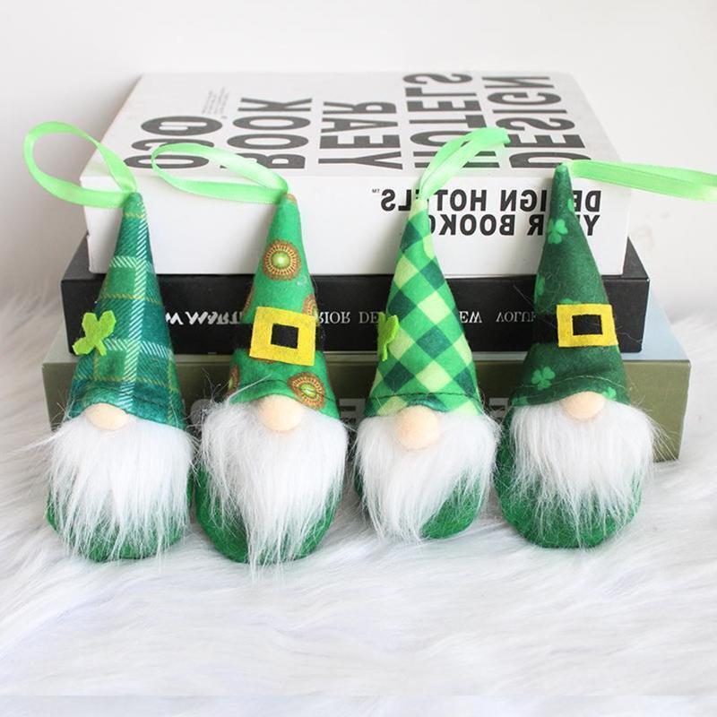 8pcs Patrick's Day Gnome Decor Green Irish Leprechaun Scandinavian Tomte Hanging