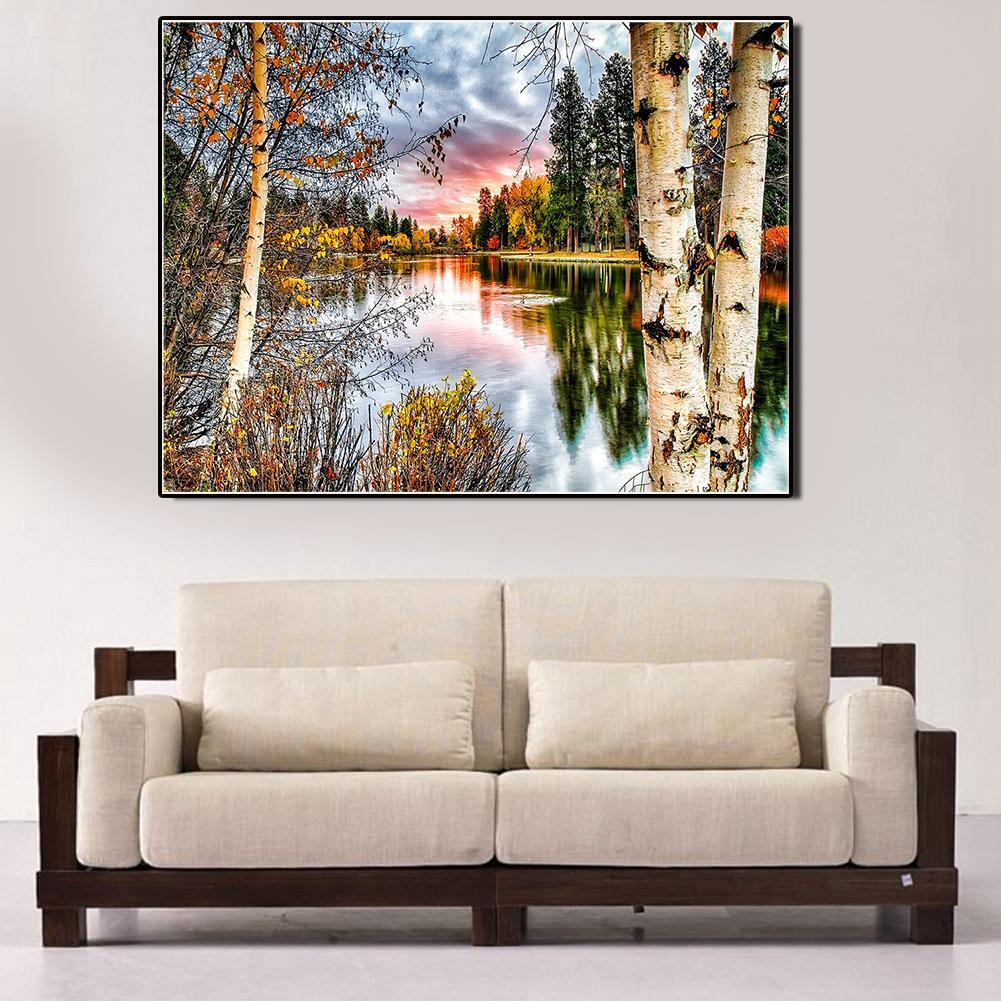 Forest Landscape 5D Diamond DIY Painting Kit Home Decor Craft 40 X 30cm