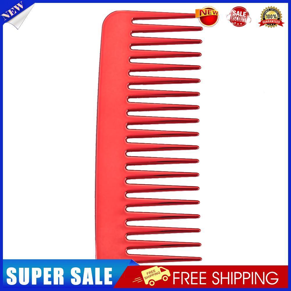 Wide Tooth Combs Detangling Reduce Hair Loss Salon Brush Hair Care (Red)