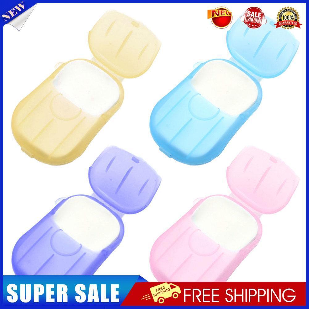 20pcs/Box Disposable Soap Papers Portable Travel Hand Washing Scented Slice