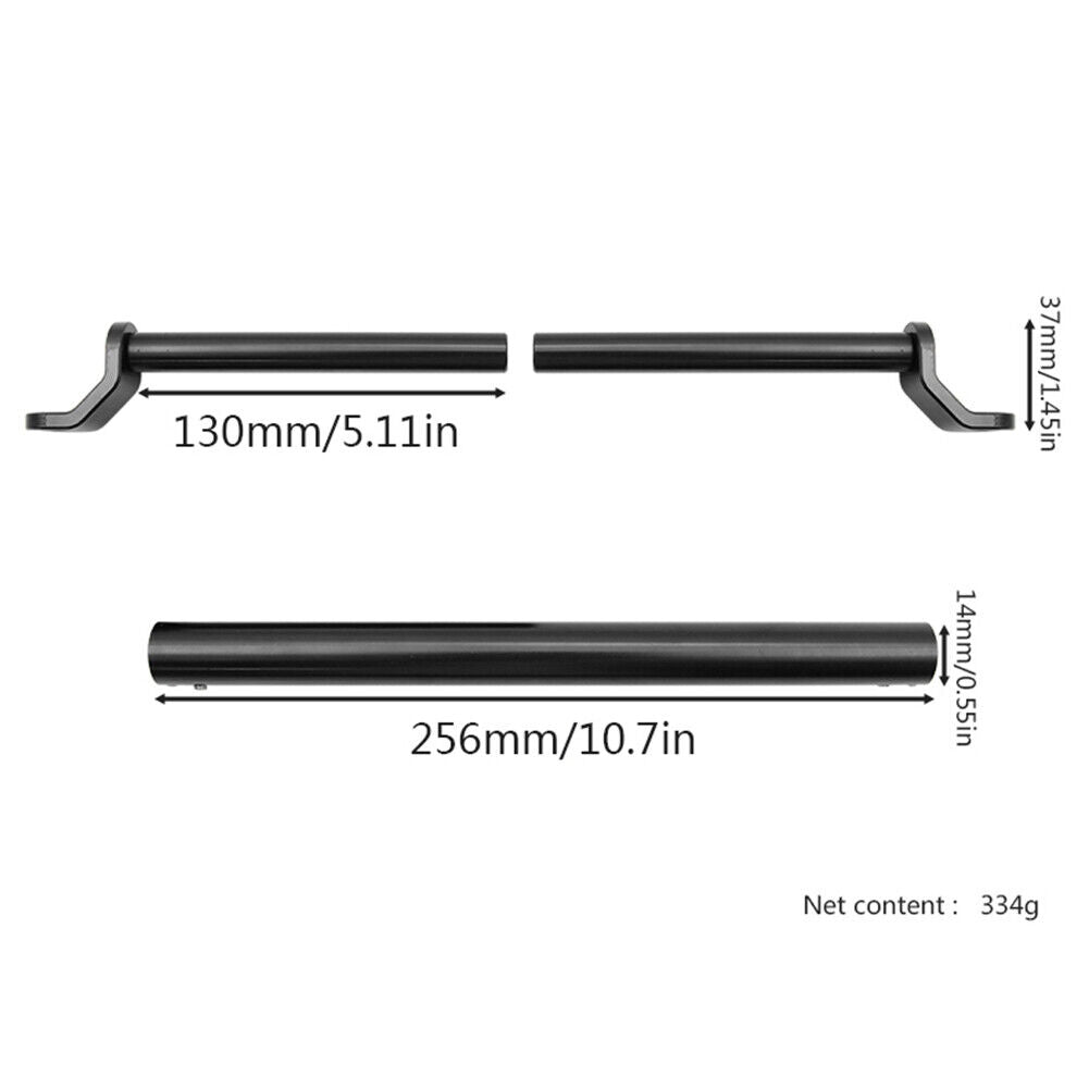 CNC Motorcycle Handlebar Extension for Phone Holder LED Work Light (Black)
