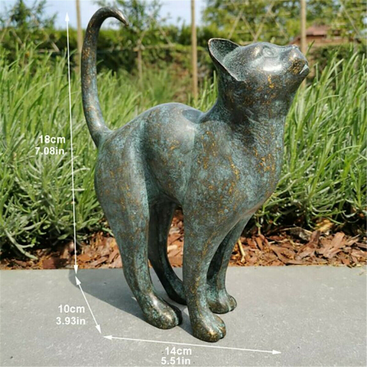 Beautiful Cat Statue Home Garden Decoration Ornament Outdoor Art Craft Sculpture