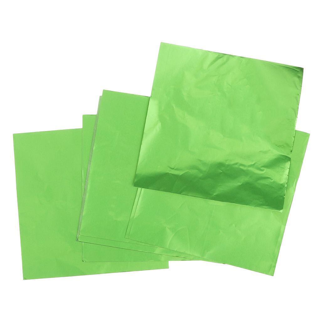4x100 Pieces of Colors Foil Wrappers for Sweets Candy Chocolate Lolly 8x8cm