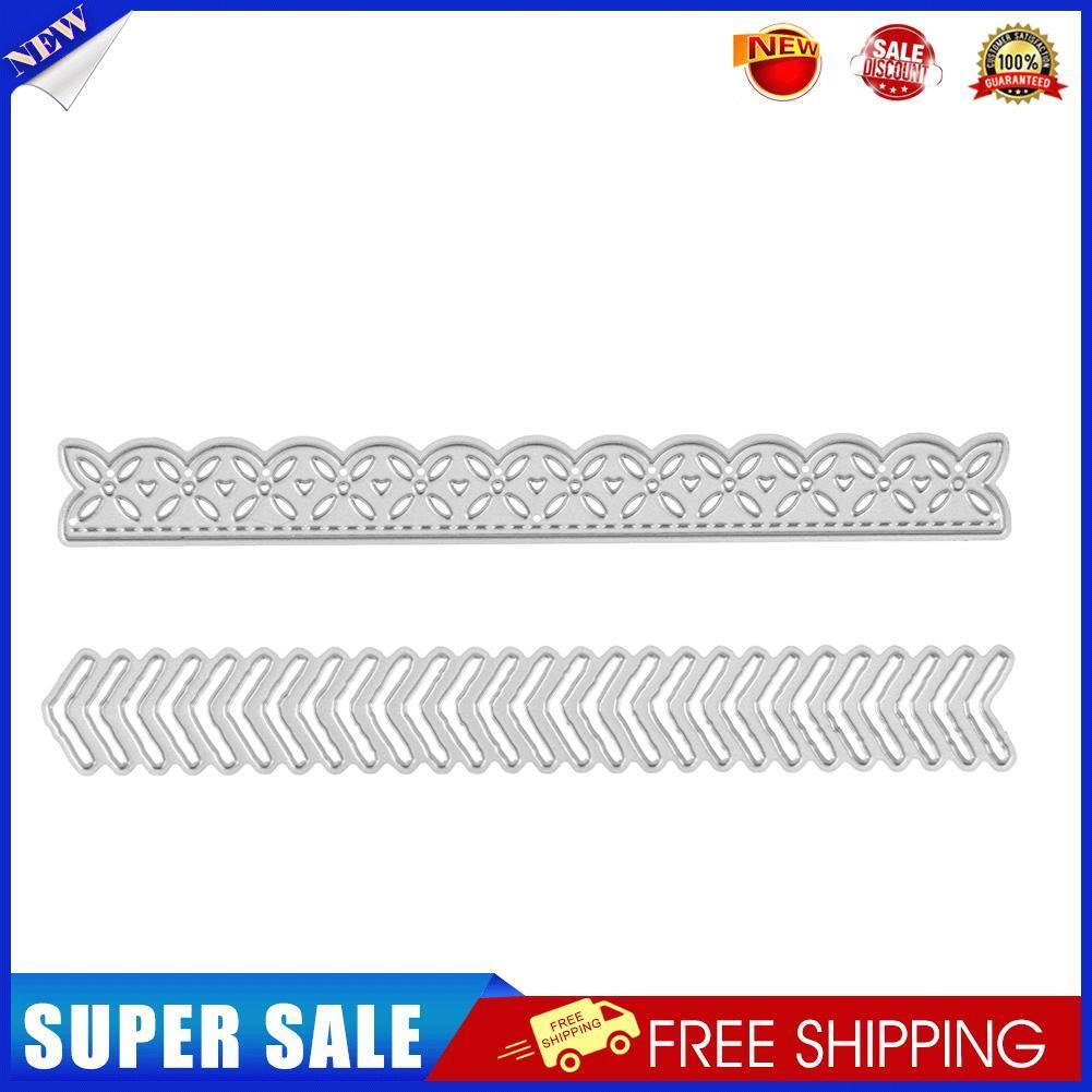 2pcs Lace Decorations Cutting Dies Stencils Scrapbook Embossing DIY Cards-2