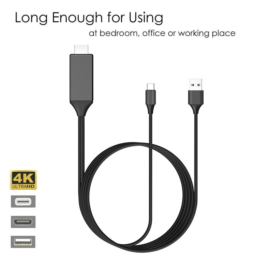 L9 USB C to HDMI-Compatible Mirroring Charging Cable 4K for Android Phone