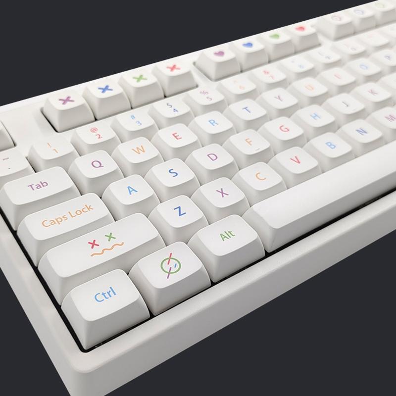 137-Key PBT Keycaps XDA Profile DYE SUB Personalized Colored Pen Keyboard Keycap