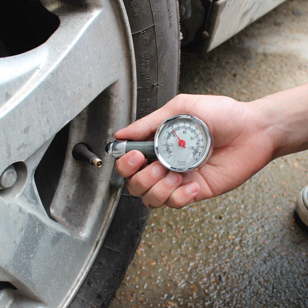 Dual-Scale Dial Tyre Tire Pressure Gauge for Car Auto Motorcycle Truck