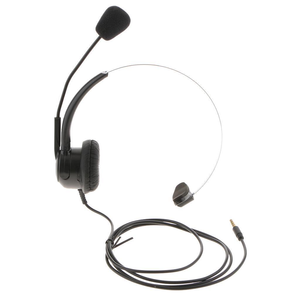 Corded Cell Phone Headset with Mic, 3.5mm Over Head Noise Cancelling Headset
