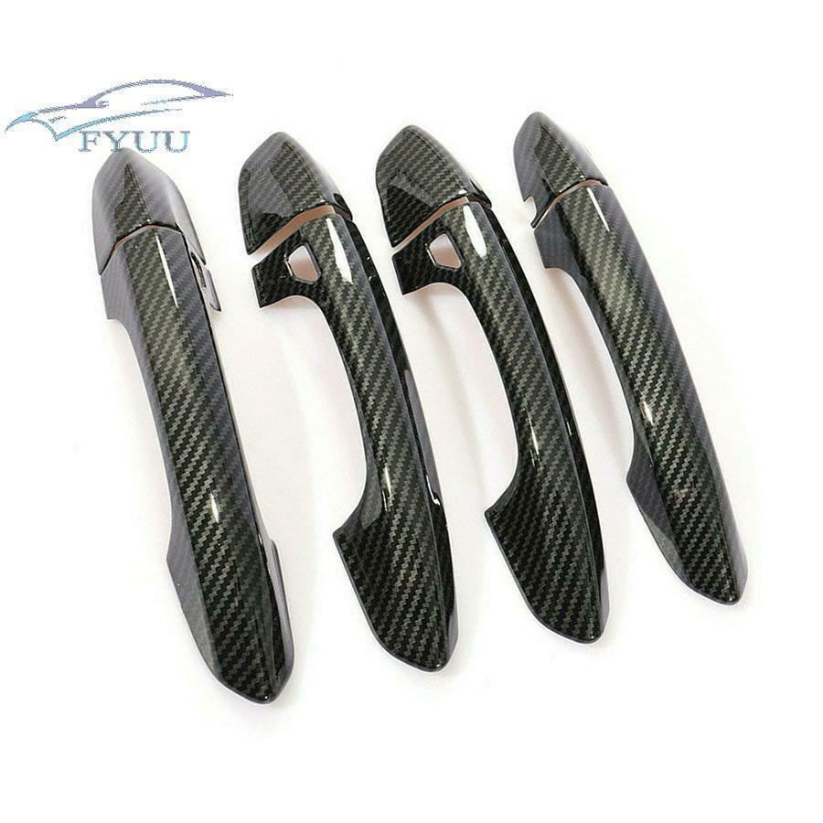 8PCS Carbon Fiber Look Smart Door Handle Cover Trim For Ford Fusion Mondeo 13-19
