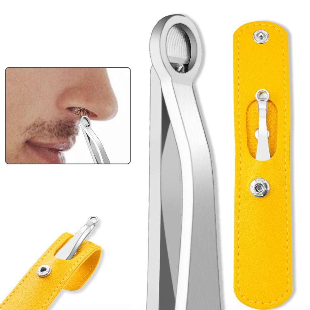 Steel Multifunction Round-tipped Trimming Nose Hair Clip Nose Hair Tweezers