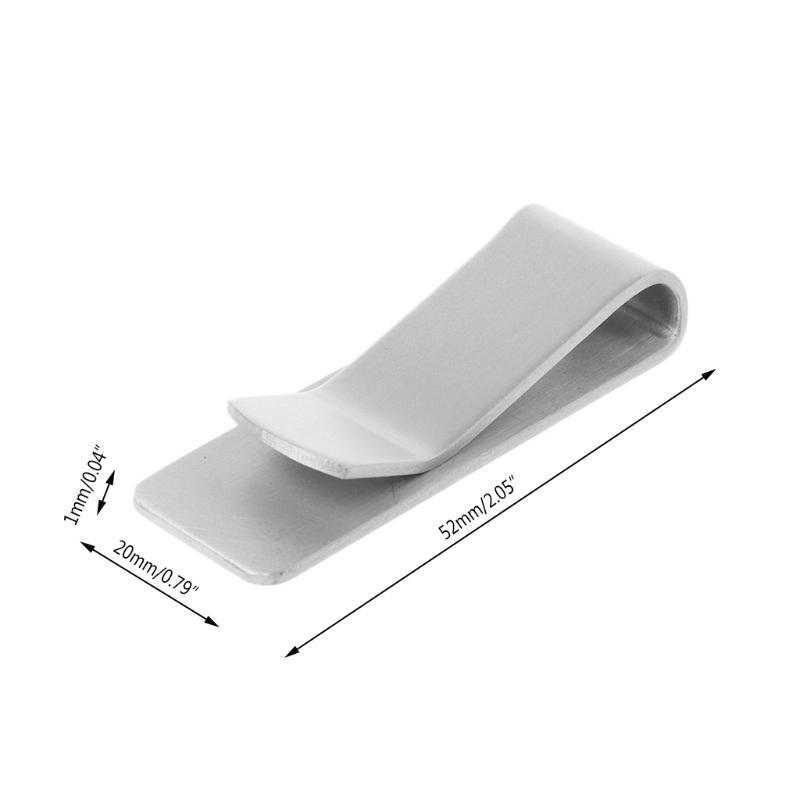 New Stainless Steel Money Clip Durable Metal Pocket Holder Wallet Credit Card