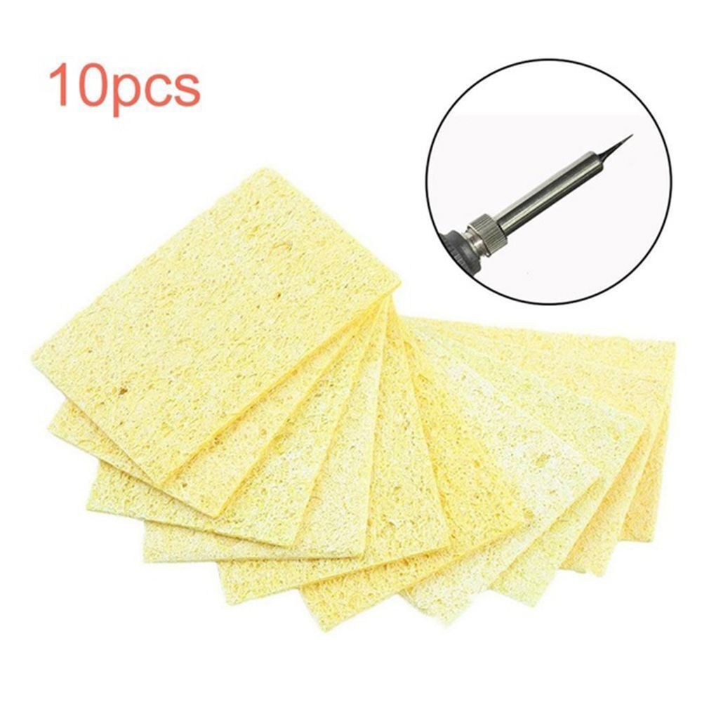 Pads Enduring Scouring  Cleaning Sponge Yellow Electric Welding Soldering Iron