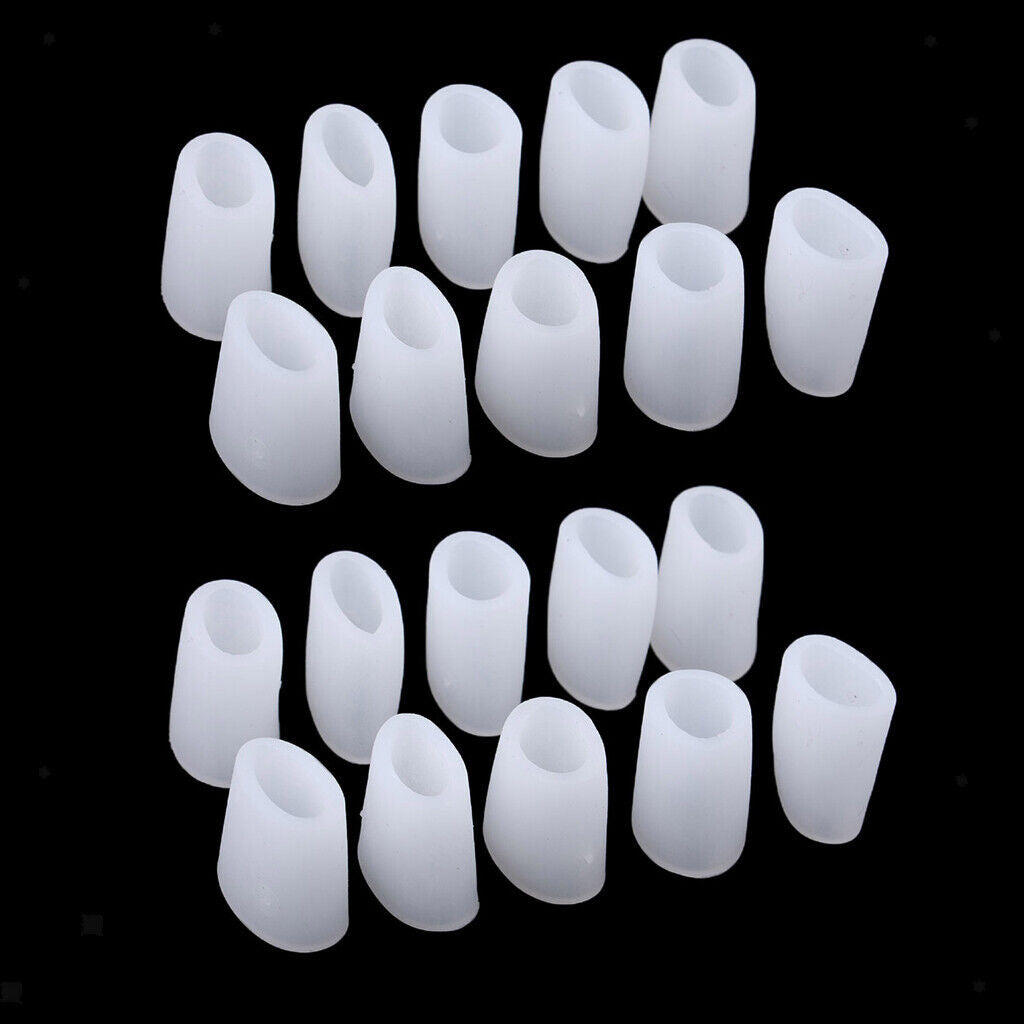 10Pairs Silicone Toe Sleeves Cushions Caps  for Feet Corn Eye