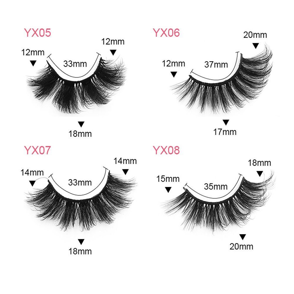 Tools Cruelty-free Fluffy Messy 8-25mm Lashes False Eyelashes 6D Faux Mink