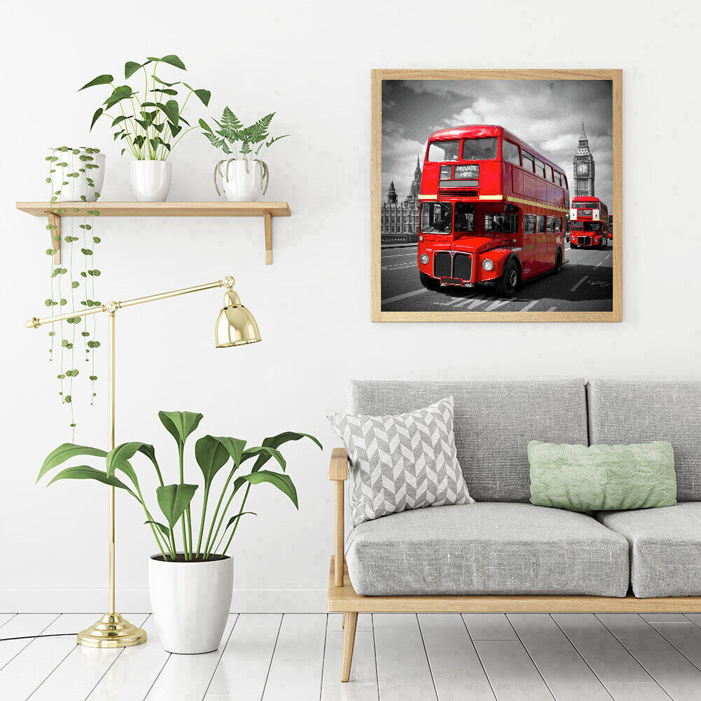 5D Double-Decker Bus Mosaic Home Decor Full Drill Diamond Painting Bead Art