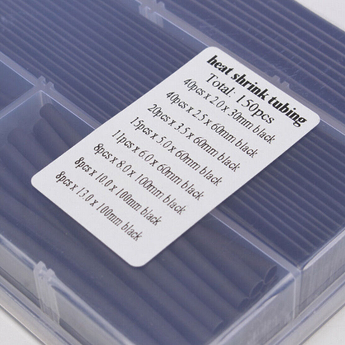 150Pcs Heat Shrink Tubing Shrinkable Tube 2:1 Wire Wrap Electrical Sleeve Kit