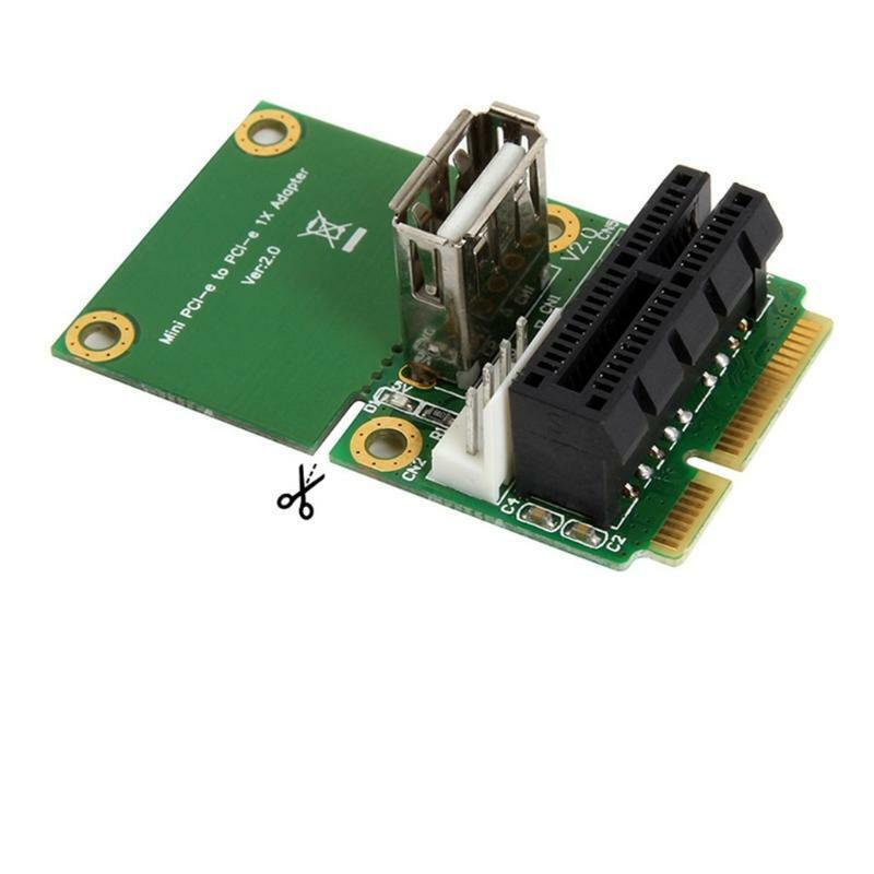 Mini PCI-E to PCI Express Card PCI-E 1X USB 2.0 Half Full Mini PCIE Adapter 4Pin