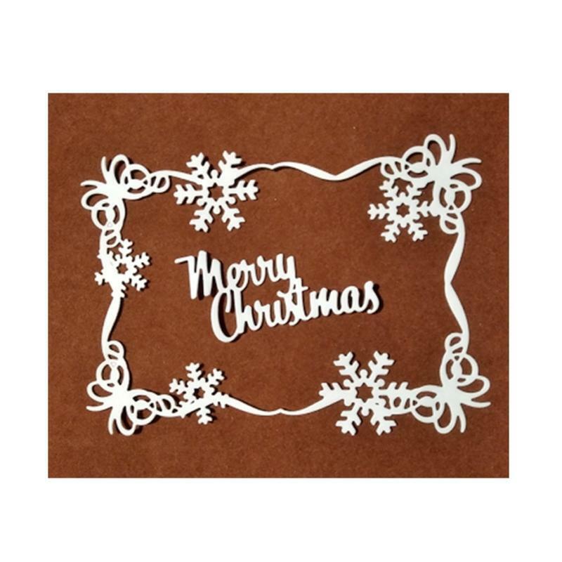 Merry Christmas Snowflakes Metal Cutting Dies Stencil DIY Scrapbook Album Paper