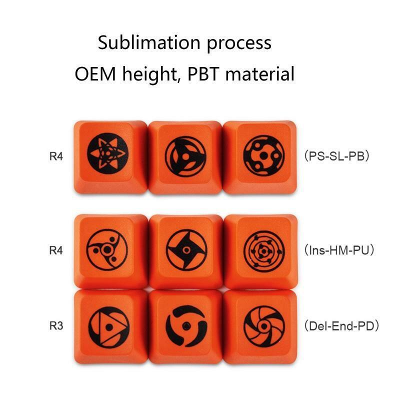 9 Keys Personalized Pupil PBT OEM Profile Keycaps for WASD Direction ESC Numbers