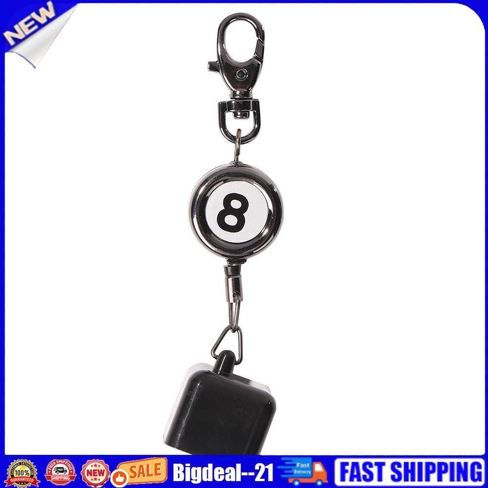 Portable Retractable Billiards Snooker Pool Cue Chalk Holder Clip Key Chain