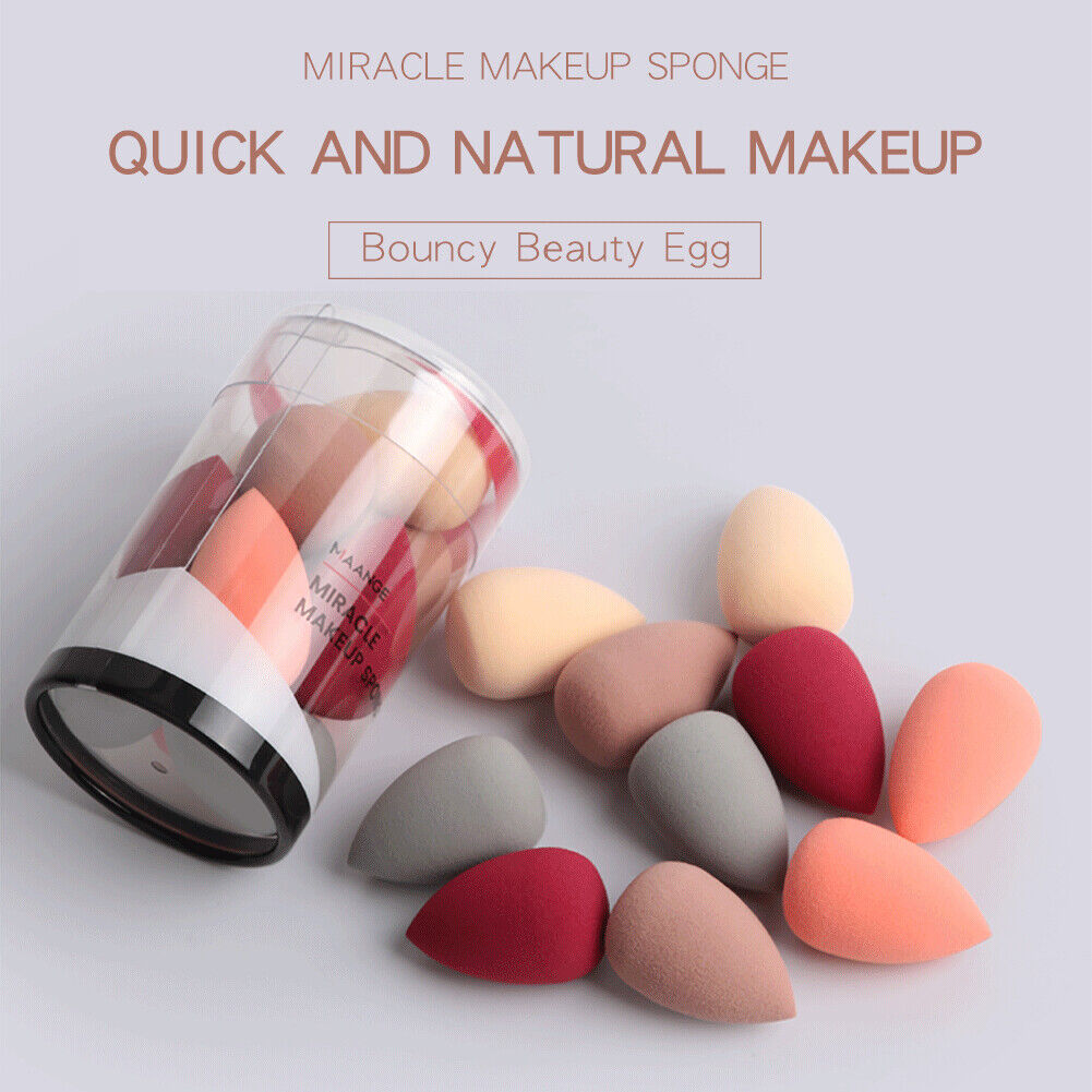 10pcs Mini Makeup Sponge Cosmetic Foundation Powder Puffs Wet Dry Dual Use