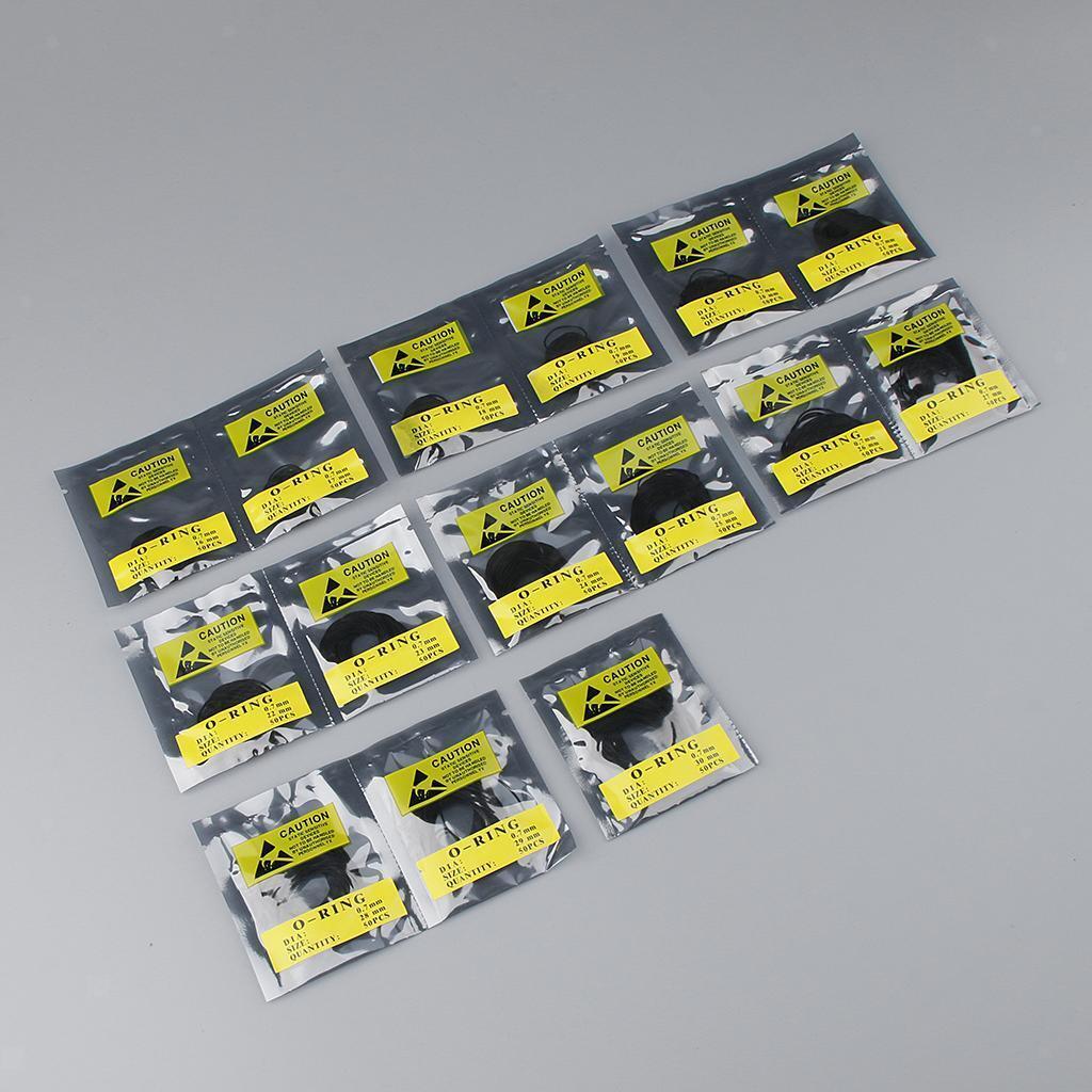 750Pcs Flat Rubber Gaskets Washers O Rings Seals for Watch Backs 16mm-30mm