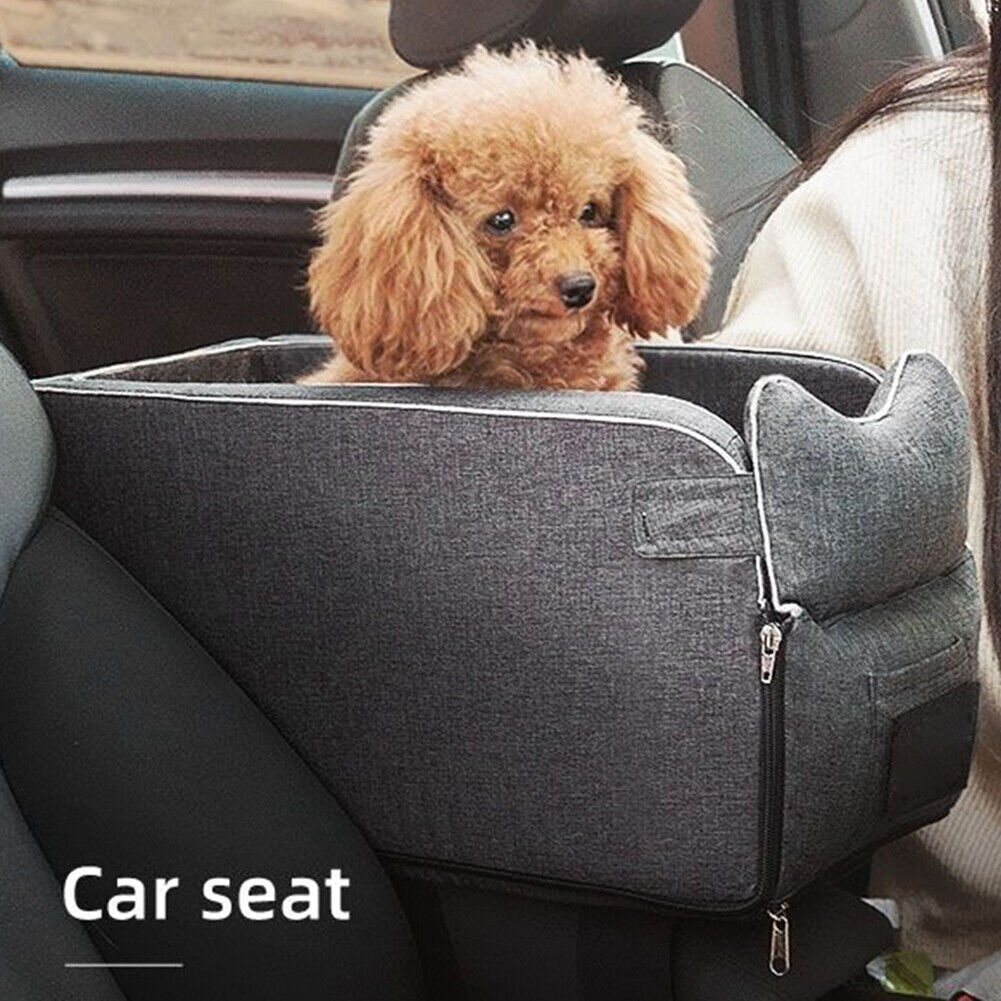 Pet Cats Puppy Car Bag Pad with Seat Belts Removable Anti-Dirty Seat Nest