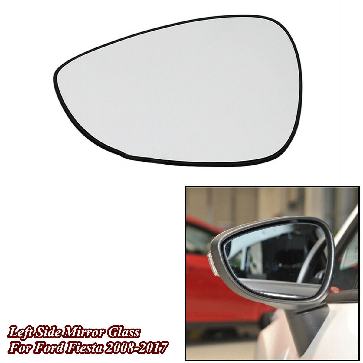 1 Pcs For Ford Fiesta 2008-2017 Left Side Rearview Wide Angle Door Mirror Glass