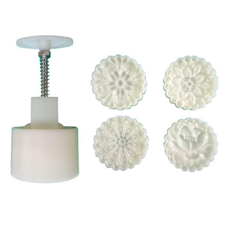 125g Mooncake Mold Cartoon Flower Shaped DIY Baking Mold for Mid-Autumn Festival